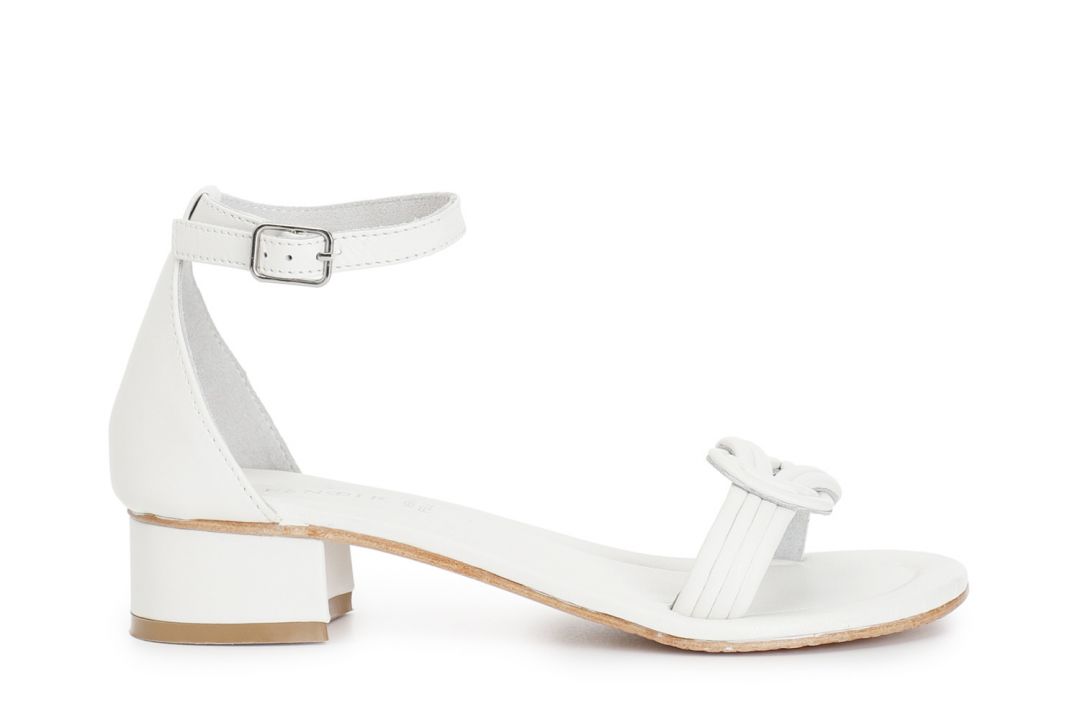 closed-back leather sandals white
